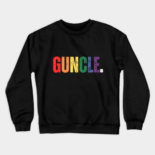 GUNCLE. Distressed rainbow coloured font Crewneck Sweatshirt